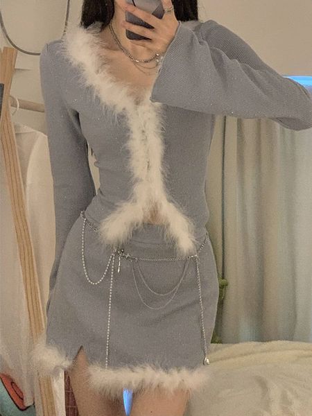 two piece dress winter set women korean patchwork vintage slim mini skirt female long sleeve chic y2k party suit 230209, White
two piece dress winter set women korean patchwork vintage slim mini skirt female long sleeve chic y2k party suit 230209, White