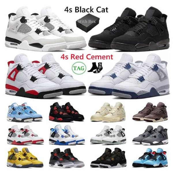 with box 4 basketball shoes men women 4s black cat red cement military black thunder midnight navy university blue mens trainers sports snea
with box 4 basketball shoes men women 4s black cat red cement military black thunder midnight navy university blue mens trainers sports snea
