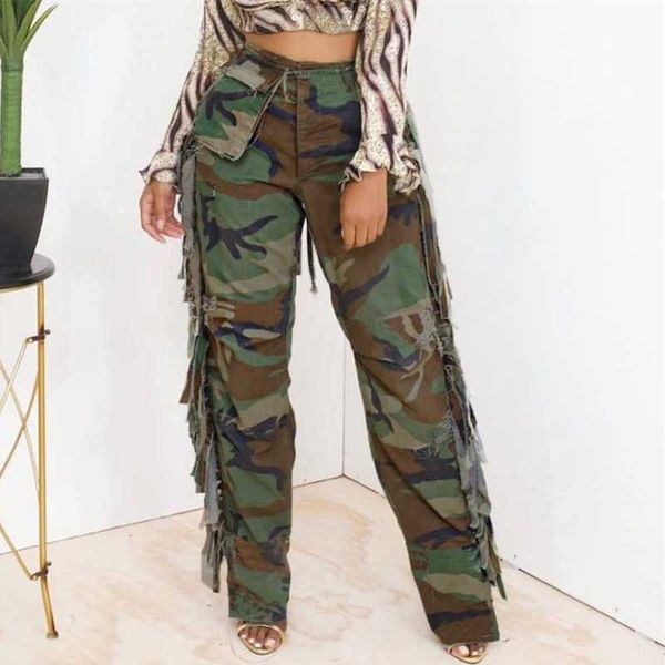 desinger casual women clothes tights new camouflage personalized tassel pocket trousers, Black;white
desinger casual women clothes tights new camouflage personalized tassel pocket trousers, Black;white