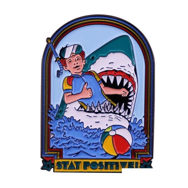 pins brooches stay positive shark enamel pin novel pins gift briefcase badges on backpack brooch for clothes accessories drop deliv dhfcl, Gray
pins brooches stay positive shark enamel pin novel pins gift briefcase badges on backpack brooch for clothes accessories drop deliv dhfcl, Gray