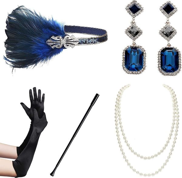 bracelet necklace 1920s flapper accessories gatsby costume accessories set 20s flapper headband pearl necklace gloves plastic holder earring, Silver
bracelet necklace 1920s flapper accessories gatsby costume accessories set 20s flapper headband pearl necklace gloves plastic holder earring, Silver