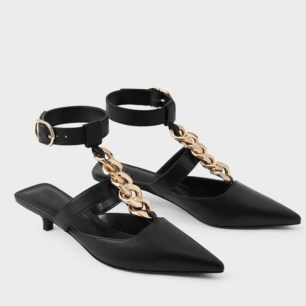sandals 2022 new women's shoes metal chain pointed toe mid heels office work stiletto fashion summer female footwear ladies sandals t23, Black
sandals 2022 new women's shoes metal chain pointed toe mid heels office work stiletto fashion summer female footwear ladies sandals t23, Black