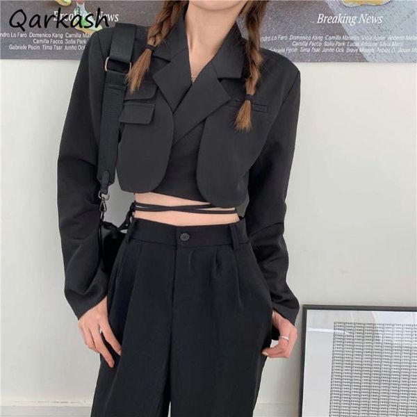 womens suits blazers women trendy crops outwear solid notched retro high street spring leisure slim mujer abdomen female clothes officelook, White;black
womens suits blazers women trendy crops outwear solid notched retro high street spring leisure slim mujer abdomen female clothes officelook, White;black