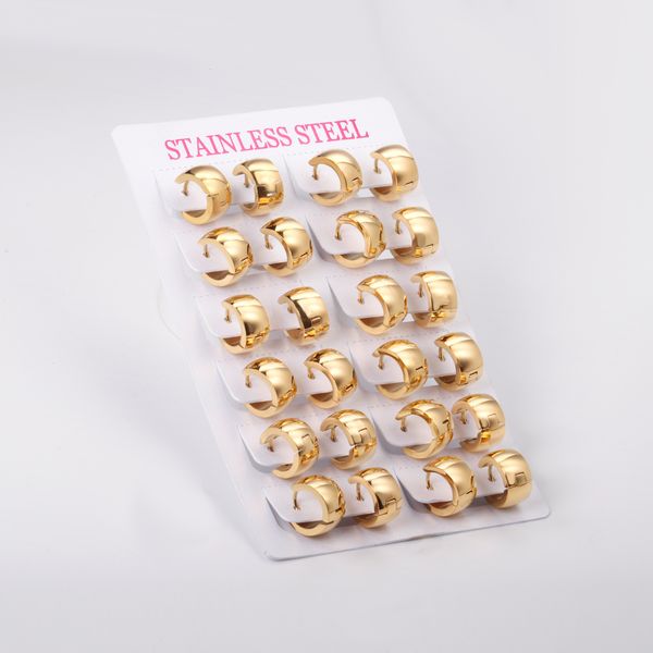 hoop huggie 12 pairs stainless steel thick hoop earrings gold/silver color smooth ear stud for women/men punk jewelry gift accessories 23020, Golden;silver
hoop huggie 12 pairs stainless steel thick hoop earrings gold/silver color smooth ear stud for women/men punk jewelry gift accessories 23020, Golden;silver