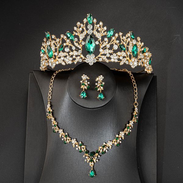 bracelet necklace eillyrosia emerald green bridal crown and necklace earings jewelry set s crystal tiara women masquerade evening party 2302, Silver
bracelet necklace eillyrosia emerald green bridal crown and necklace earings jewelry set s crystal tiara women masquerade evening party 2302, Silver