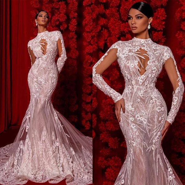 mermaid wedding dresses o-neck new elegant embroidered lace two layers brush train bridal gown custom made robes de mariee, White
mermaid wedding dresses o-neck new elegant embroidered lace two layers brush train bridal gown custom made robes de mariee, White