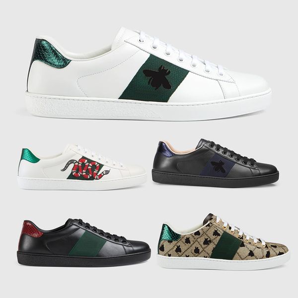 dress shoes fashion designer casual shoe ace sneakers white leather shoes embroidery tiger bee snake red and green stripes sports shoes size, Black
dress shoes fashion designer casual shoe ace sneakers white leather shoes embroidery tiger bee snake red and green stripes sports shoes size, Black