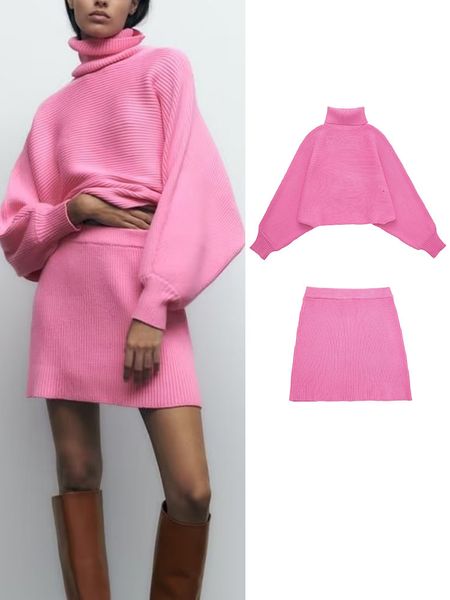 two piece dress traf elegant pink 2 knitted sweater skirt set vintage soft turtleneck batwing sleeve female casual lady suit 230209, White
two piece dress traf elegant pink 2 knitted sweater skirt set vintage soft turtleneck batwing sleeve female casual lady suit 230209, White