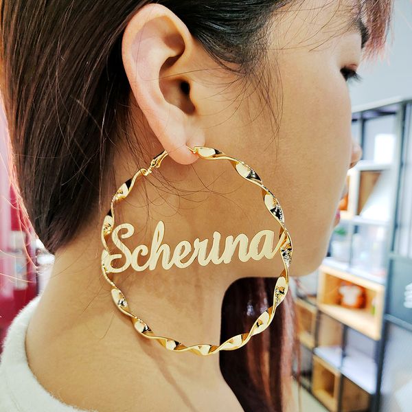 hoop huggie custom big hoop earrings customize name earring twist hoop earring personality earrings with statement words hiphop 230209, Golden;silver
hoop huggie custom big hoop earrings customize name earring twist hoop earring personality earrings with statement words hiphop 230209, Golden;silver