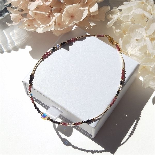 anklets lii ji garnet black spinel 2mm with crystal beaded anklet 243cm handmade bohe fashion jewelry for female 230209, Red;blue
anklets lii ji garnet black spinel 2mm with crystal beaded anklet 243cm handmade bohe fashion jewelry for female 230209, Red;blue