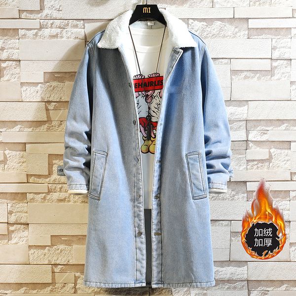 men's jackets 5xl denim jacket men's fall/winter lamb hair plus size loose mid-length denim coat warm casual thick coat male fleec, Black;brown
men's jackets 5xl denim jacket men's fall/winter lamb hair plus size loose mid-length denim coat warm casual thick coat male fleec, Black;brown