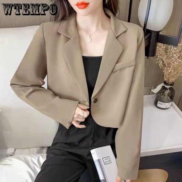 womens suits blazers women cropped solid simple singlebutton classic allmatch teens elegant outwear autumn drop 230209, White;black
womens suits blazers women cropped solid simple singlebutton classic allmatch teens elegant outwear autumn drop 230209, White;black