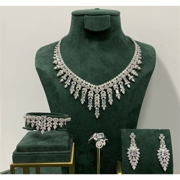 bracelet necklace janekelly bridal zirconia full jewelry sets for women party luxury dubai nigeria cz crystal wedding 230209, Silver
bracelet necklace janekelly bridal zirconia full jewelry sets for women party luxury dubai nigeria cz crystal wedding 230209, Silver