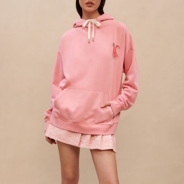 women's hoodies sweatshirts sandwashed rabbit embroidery versatile pullover 2023 french loose long sleeve hooded sweater women freight, Black
women's hoodies sweatshirts sandwashed rabbit embroidery versatile pullover 2023 french loose long sleeve hooded sweater women freight, Black