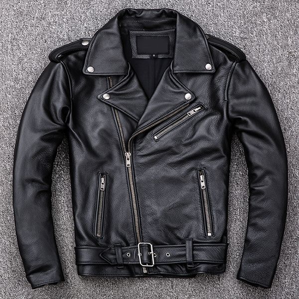 men's leather faux leather spring classical motorcycle oblique zipper jackets men leather jacket natural calf skin thick slim cowhide m, Black
men's leather faux leather spring classical motorcycle oblique zipper jackets men leather jacket natural calf skin thick slim cowhide m, Black