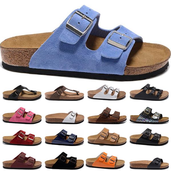 birk's boken style summer beach leather suede slipper flip flops sandals women men color casual slides shoes flat block heel sandals do, Black
birk's boken style summer beach leather suede slipper flip flops sandals women men color casual slides shoes flat block heel sandals do, Black