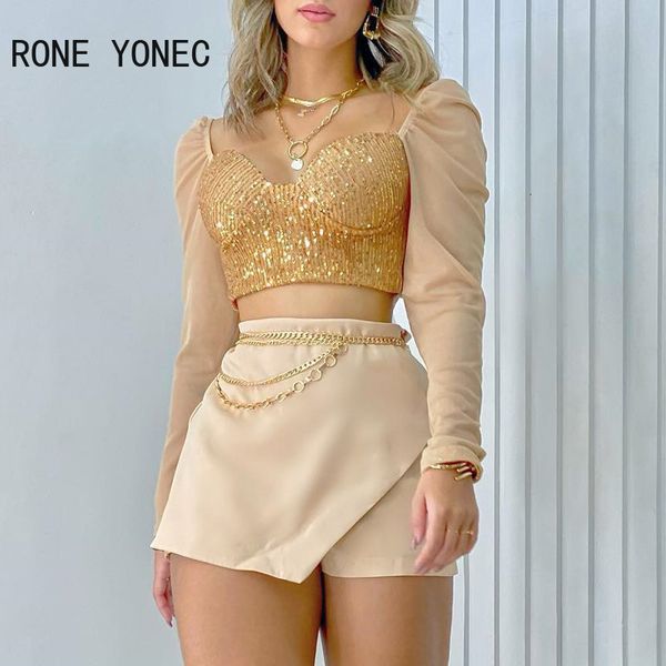 two piece dress women chic long sleeves short sequins patchwork mesh chain decoration bodycon mini skirt short sets 230209, White
two piece dress women chic long sleeves short sequins patchwork mesh chain decoration bodycon mini skirt short sets 230209, White