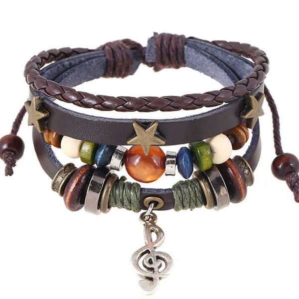 bracelet designer for women s s handmade bohemian gypsy hippie design brown leather star g clef note metal charm wood button bead packaging, Golden;silver
bracelet designer for women s s handmade bohemian gypsy hippie design brown leather star g clef note metal charm wood button bead packaging, Golden;silver