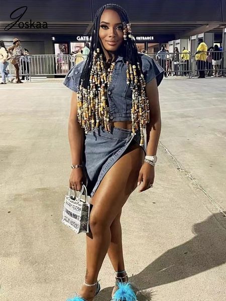 two piece dress joskaa blue denim 2 sets womens outfits lapel button up crop and slit mini skirts matching autumn streetwear 230209, White
two piece dress joskaa blue denim 2 sets womens outfits lapel button up crop and slit mini skirts matching autumn streetwear 230209, White