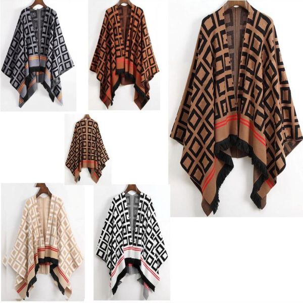 women's sweaters womens cape classical womans cloak with f logo printed high quallity autumn spring winter cardigan design knitting lbs, White 
women's sweaters womens cape classical womans cloak with f logo printed high quallity autumn spring winter cardigan design knitting lbs, White