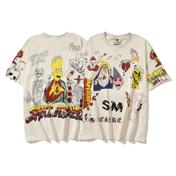 23ss tee t shirts vintage doodle short sleeve print men's plus tees quality t-shirt top, Black;brown
23ss tee t shirts vintage doodle short sleeve print men's plus tees quality t-shirt top, Black;brown