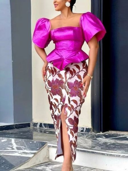two piece dress chic 2 sets for women dressy party shiny puff sleeve square neck fuchsia floral print slit bodycon midi skirts suit 230209, White
two piece dress chic 2 sets for women dressy party shiny puff sleeve square neck fuchsia floral print slit bodycon midi skirts suit 230209, White