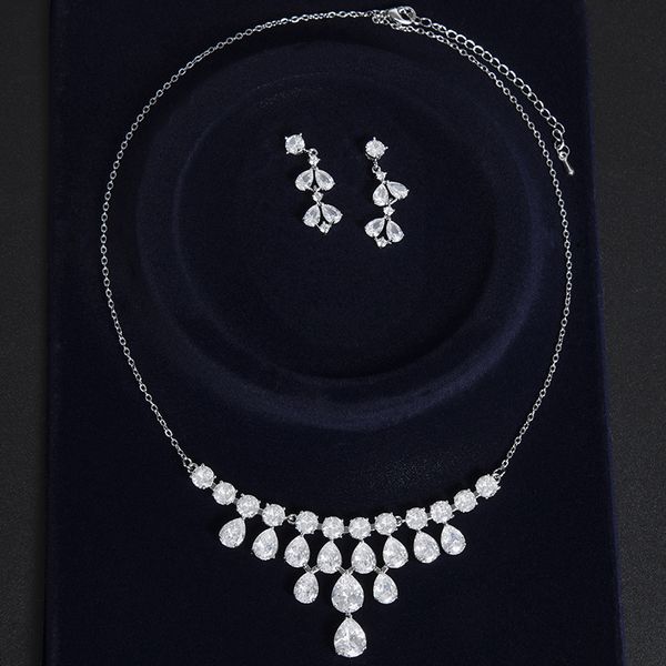 elegant silver color bridal jewelry sets for women crystal necklace earrings prom wedding party accessories jewelry gift, Slivery;golden
elegant silver color bridal jewelry sets for women crystal necklace earrings prom wedding party accessories jewelry gift, Slivery;golden