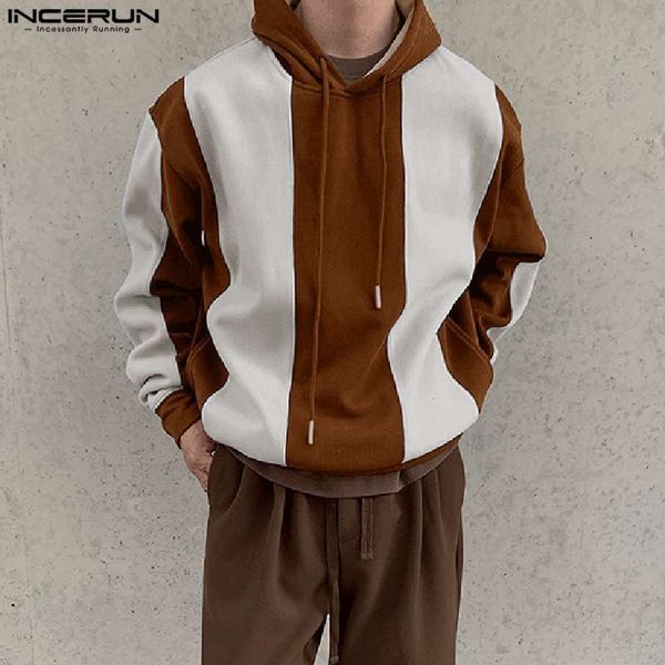 mens hoodies sweatshirts fashionable incerun vertical bar color matching stylish male loose drawstring s5xl 230209, Black
mens hoodies sweatshirts fashionable incerun vertical bar color matching stylish male loose drawstring s5xl 230209, Black