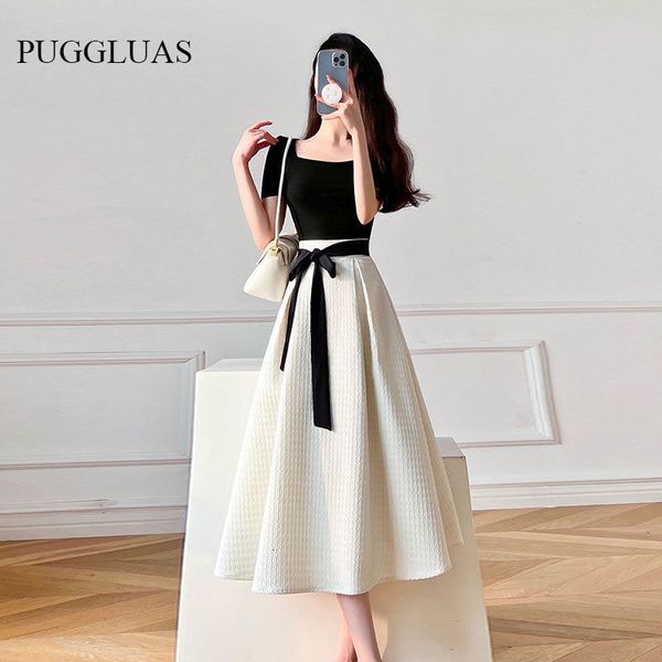 two piece dress summer elegant women skirt sets retro office lady outfits matching crop line bow korean fashion 230209, White
two piece dress summer elegant women skirt sets retro office lady outfits matching crop line bow korean fashion 230209, White