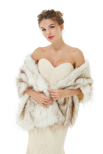 wraps autumn new fashion imitation fur wraps bridal wedding dress evening dress with fur shawl pj03, White
wraps autumn new fashion imitation fur wraps bridal wedding dress evening dress with fur shawl pj03, White