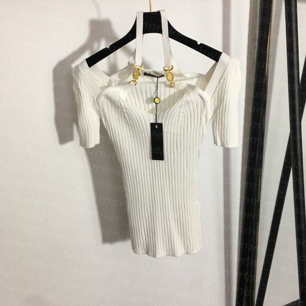 women knits tee tight fitting knitted tees short sleeve t shirt spring summer stretchy tee, White
women knits tee tight fitting knitted tees short sleeve t shirt spring summer stretchy tee, White