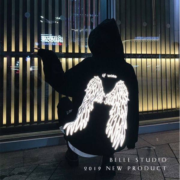 women s hoodies sweatshirts reflective wings printing sweatshirt women fall winter high street harajuku cute punk gothic pullover coat 23020, Black
women s hoodies sweatshirts reflective wings printing sweatshirt women fall winter high street harajuku cute punk gothic pullover coat 23020, Black