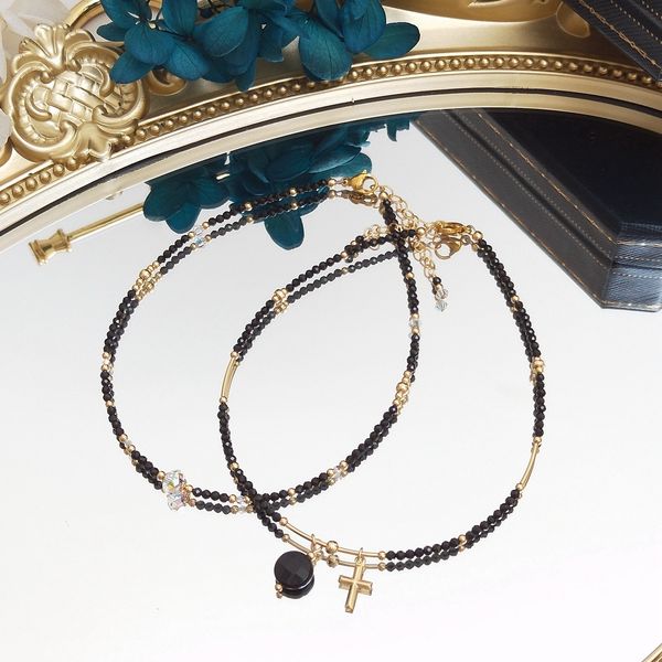 anklets lii ji black spinel 2mm beaded anklet 243cm handmade bohe fashion jewelry for female 230209, Red;blue
anklets lii ji black spinel 2mm beaded anklet 243cm handmade bohe fashion jewelry for female 230209, Red;blue