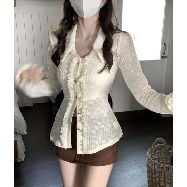 women s blouses shirt spring streetwear beige chiffon korean fashion vintage short female thin long sleeve baggy casual blouse 230208, White
women s blouses shirt spring streetwear beige chiffon korean fashion vintage short female thin long sleeve baggy casual blouse 230208, White
