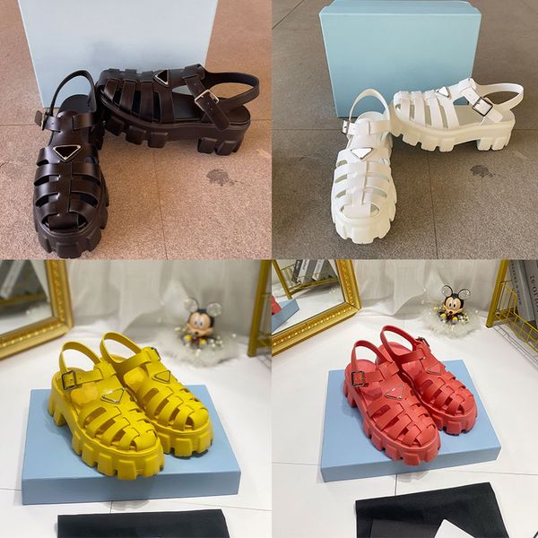 designer rubber sandals thick soled gear hollow baotou ladies casual heightening buckle roman tide outdoor beach sandal with box, Black
designer rubber sandals thick soled gear hollow baotou ladies casual heightening buckle roman tide outdoor beach sandal with box, Black
