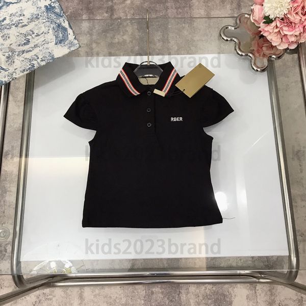 black 23ss girls t-shirts summer brand designer children fashion tees elastic thread neckline cotton polo ribbon stitching letters polos sh, Blue
black 23ss girls t-shirts summer brand designer children fashion tees elastic thread neckline cotton polo ribbon stitching letters polos sh, Blue