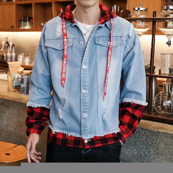 men's jackets hooded jacket jeans jacket men women hoodies streetwear ripped denim jacket hoodie men hip hop bomber jacket homme autumn, Black;brown
men's jackets hooded jacket jeans jacket men women hoodies streetwear ripped denim jacket hoodie men hip hop bomber jacket homme autumn, Black;brown