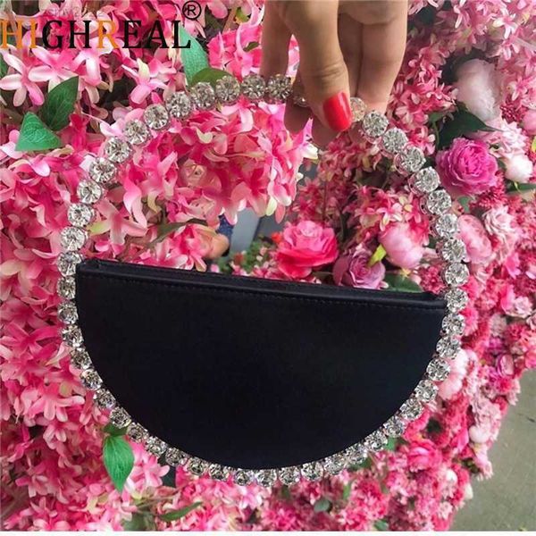 highreal women ins diamond circular evening bag women round handle rhinestone dinner clutch purse ladies half moon handbag purse
highreal women ins diamond circular evening bag women round handle rhinestone dinner clutch purse ladies half moon handbag purse