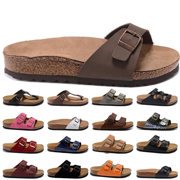 birk's boken style summer beach leather suede slipper flip flops sandals women men color casual slides shoes flat block heel sandals te, Black
birk's boken style summer beach leather suede slipper flip flops sandals women men color casual slides shoes flat block heel sandals te, Black