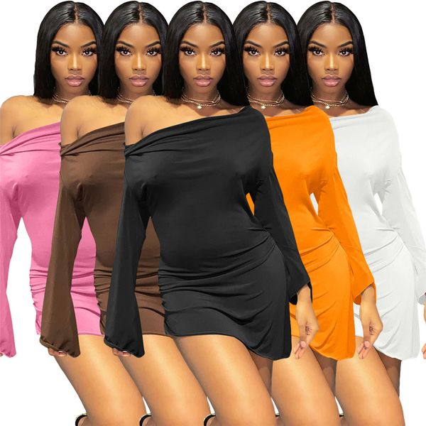designer dress spring clothes women bodycon mini dresses female flare sleeve slash neck skirt solid color skinny dress night club party wear, Black;gray
designer dress spring clothes women bodycon mini dresses female flare sleeve slash neck skirt solid color skinny dress night club party wear, Black;gray