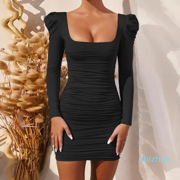 2023 new fashion long sleeve square neck spring summer black wrap ruched bodycon dress women backless white elegant short mini party dresses, Black;gray
2023 new fashion long sleeve square neck spring summer black wrap ruched bodycon dress women backless white elegant short mini party dresses, Black;gray