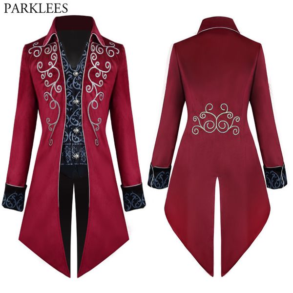 mens suits blazers vintage red steampunk gothic jacket victorian tailcoat halloween uniform costume stage cosplay prom trench coat 230209, White;black
mens suits blazers vintage red steampunk gothic jacket victorian tailcoat halloween uniform costume stage cosplay prom trench coat 230209, White;black