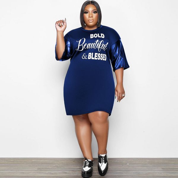 plus size dresses trendy plus size urban women clothing round neck leather patchwork sleeves letter pattern elegant street wear dress wholes, Black
plus size dresses trendy plus size urban women clothing round neck leather patchwork sleeves letter pattern elegant street wear dress wholes, Black