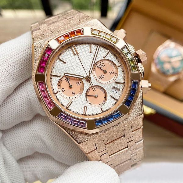 men's watch quartz sports men's designer color diamond three-dimensional time mark watch 41mm business wristband stainless steel w, Slivery;brown
men's watch quartz sports men's designer color diamond three-dimensional time mark watch 41mm business wristband stainless steel w, Slivery;brown