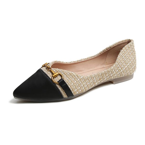 2023 pointy women's casual thickened latex pad soft sole soft single shoe women's shoes, Black
2023 pointy women's casual thickened latex pad soft sole soft single shoe women's shoes, Black