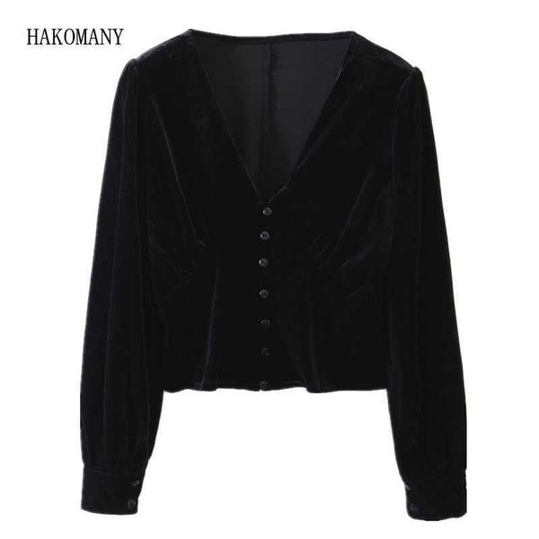 women's t-shirt french black velvet shirt retro 2020 woman v neck slim waist single-breasted long sleeve blouse velour y2302, White
women's t-shirt french black velvet shirt retro 2020 woman v neck slim waist single-breasted long sleeve blouse velour y2302, White