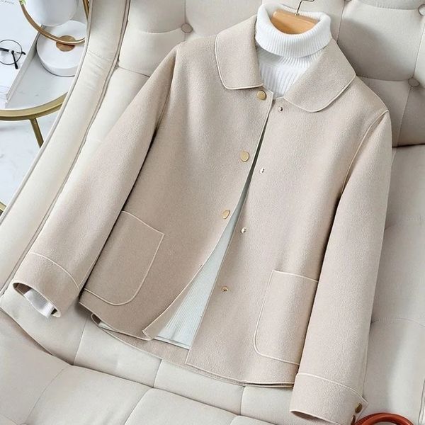 women's jackets short woolen coat for spring autumn clothing korean fashion casual loose solid wool blend invierno mujer 230209, Black;brown
women's jackets short woolen coat for spring autumn clothing korean fashion casual loose solid wool blend invierno mujer 230209, Black;brown