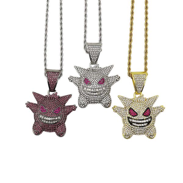 necklaces personality funny pet elf genggui cartoon micro inlaid purple color zircon hip hop pendant necklace, Silver
necklaces personality funny pet elf genggui cartoon micro inlaid purple color zircon hip hop pendant necklace, Silver