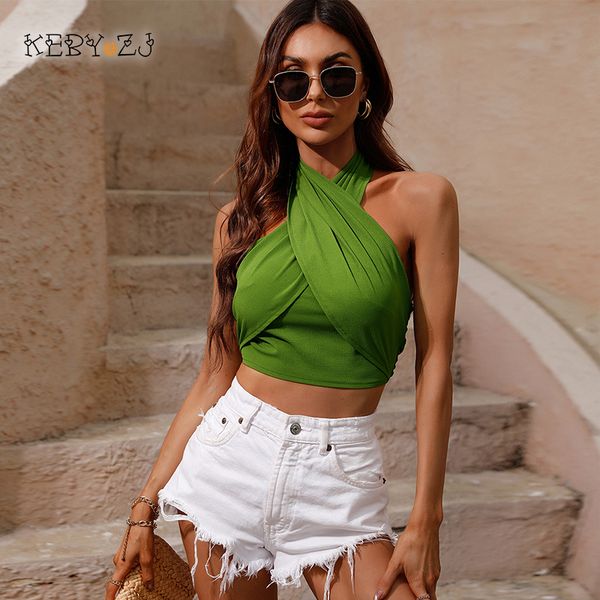 women s tanks camis summer women crop for ladies solid fashion cross halter sleeveless and backless elastic tight casual blouse 230208, White
women s tanks camis summer women crop for ladies solid fashion cross halter sleeveless and backless elastic tight casual blouse 230208, White
