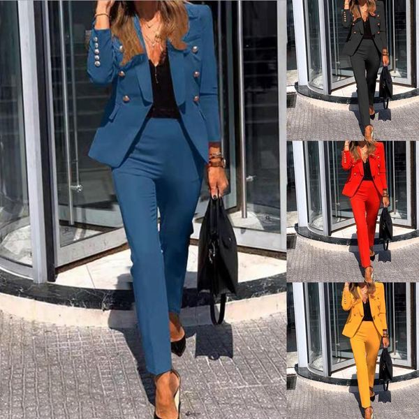 womens two piece pants women suit set single breasted jacket formal trousers fake flap pockets twopiece lapel buttons blazer pencil wedding, White
womens two piece pants women suit set single breasted jacket formal trousers fake flap pockets twopiece lapel buttons blazer pencil wedding, White